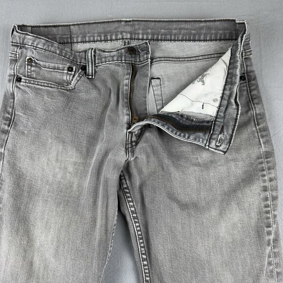 Levi's 511 Jeans Slim Skinny Straight Mens Gray Med Wash Low Rise Size 36x32 - Picture 13 of 16